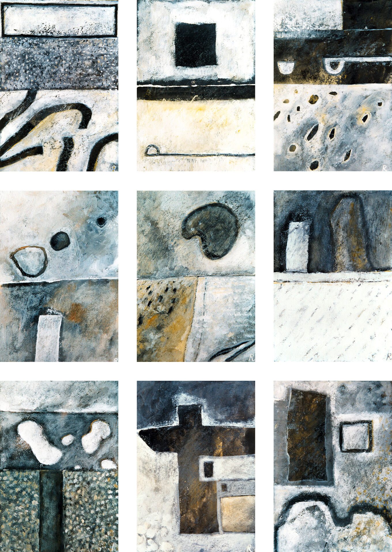 Über Winnipeg, 2000, Tempera auf Papier, 18 x 12,5 cm, Malerei aus der Serie «Flugbilder»