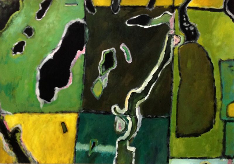 Sommerflug, 2012, Gouache auf Papier, 70 x 100 cm, Malerei aus der Serie «Flugbilder»