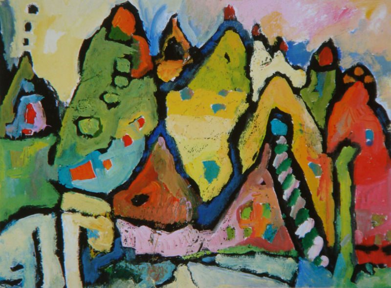 Venedig 1, 2004, Tempera auf Papier, 30 x 40 cm, Malerei aus der Serie «Häuser»