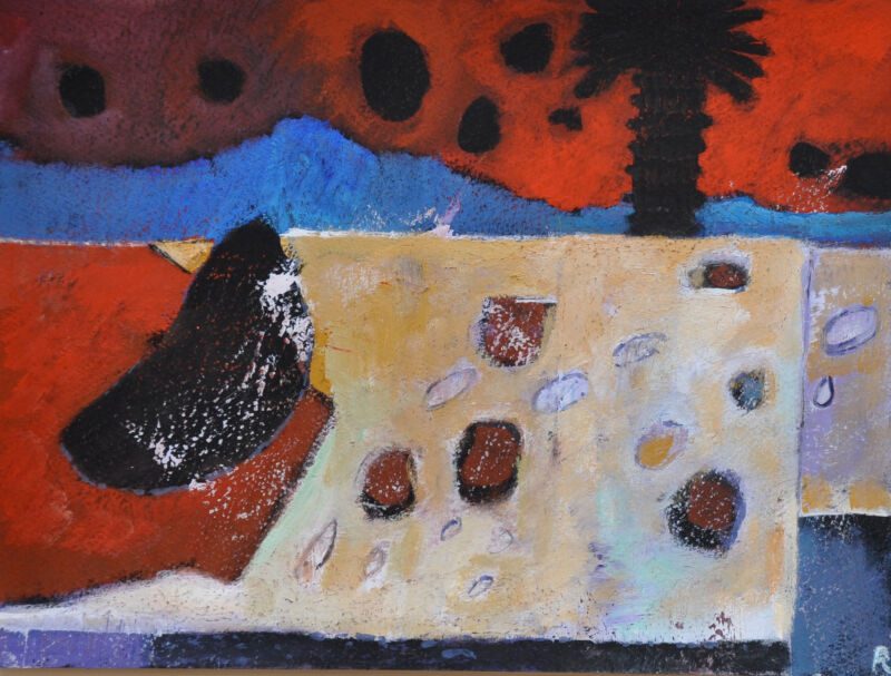 Hawaii, 2012, Tempera auf Papier, 23 x 30,5 cm, Malerei aus der Serie «Hawaii»