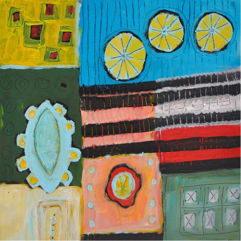 Spiaggia D'Oro, 2011, Acryl auf MDF, 30 x 30 cm, Malerei aus der Serie «Sommerland»