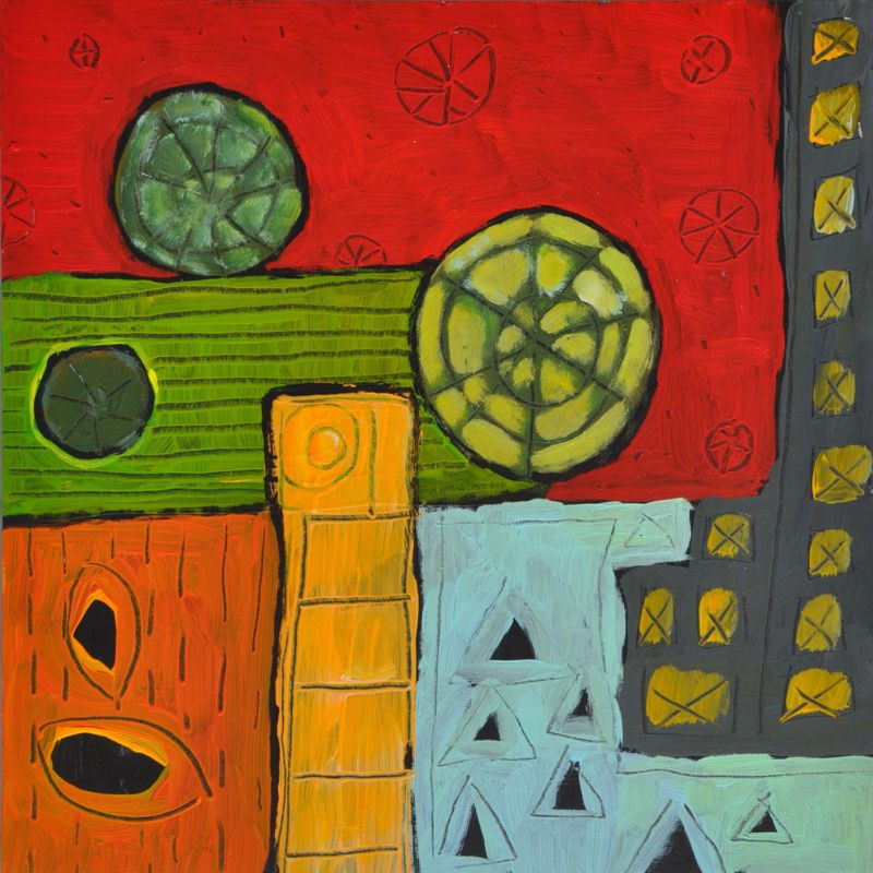 Spiaggia D'Oro, 2011, Acryl auf MDF, 30 x 30 cm, Malerei aus der Serie «Sommerland»