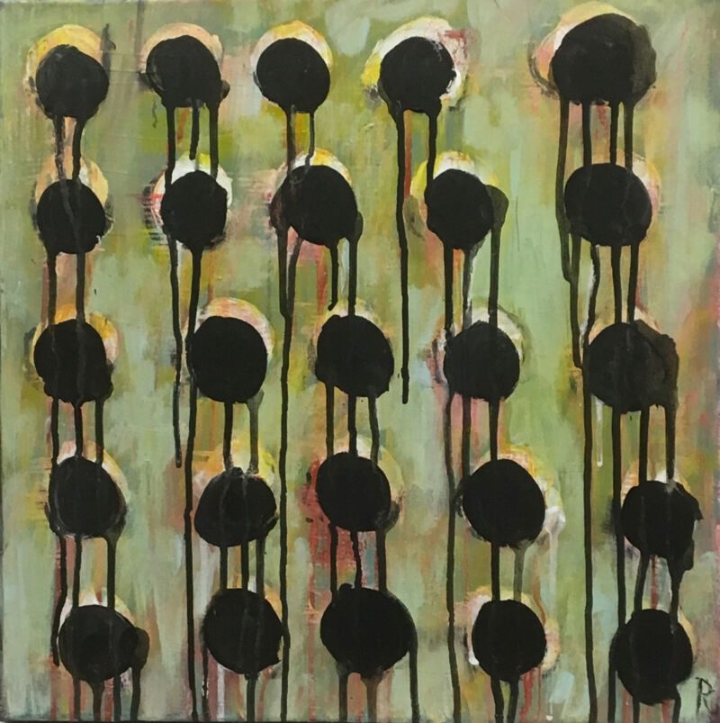 Tropfen, 2013, Acryl auf Leinwand, 40 x 40 cm, Malerei aus der Serie «Tropfen»