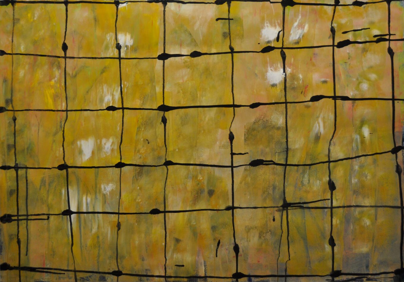 Tropfen, 2014, Gouache auf Papier, 70 x 100 cm, Malerei aus der Serie «Tropfen»