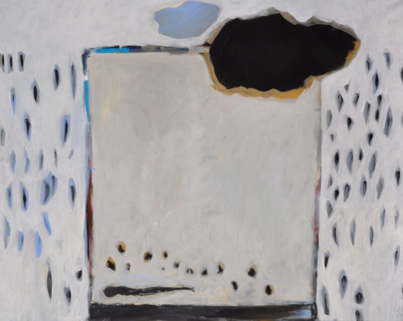 Drinnen, 2013, Acryl auf Leinwand, 80 x 100 cm, Malerei aus der Serie «Winter»