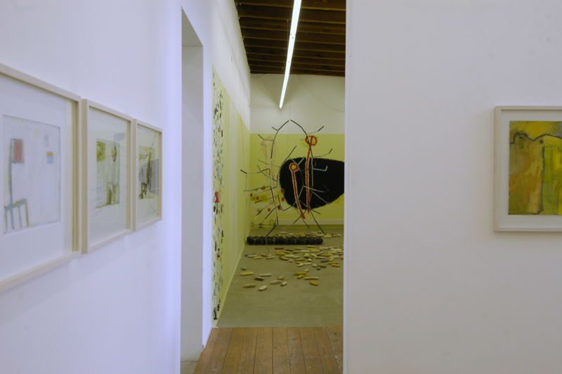Ausstellungsansicht: Es ist was passiert, Oxyd Nr. 16, Doppelausstellung mit Eugen Frei, 2005, Katharina Rapp