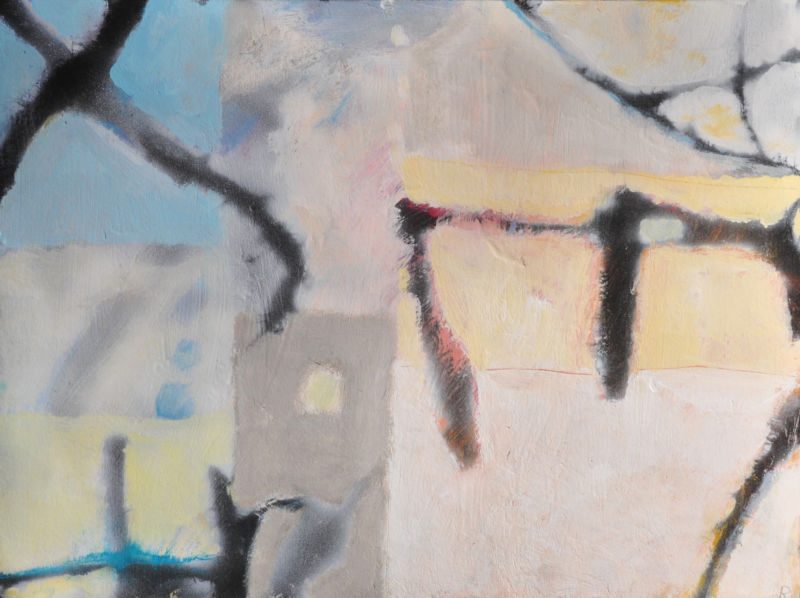 Efeustücke, 2015, Gouache / Acryl auf Papier, 30 x 40 cm, Werk aus der Serie «Efeu»