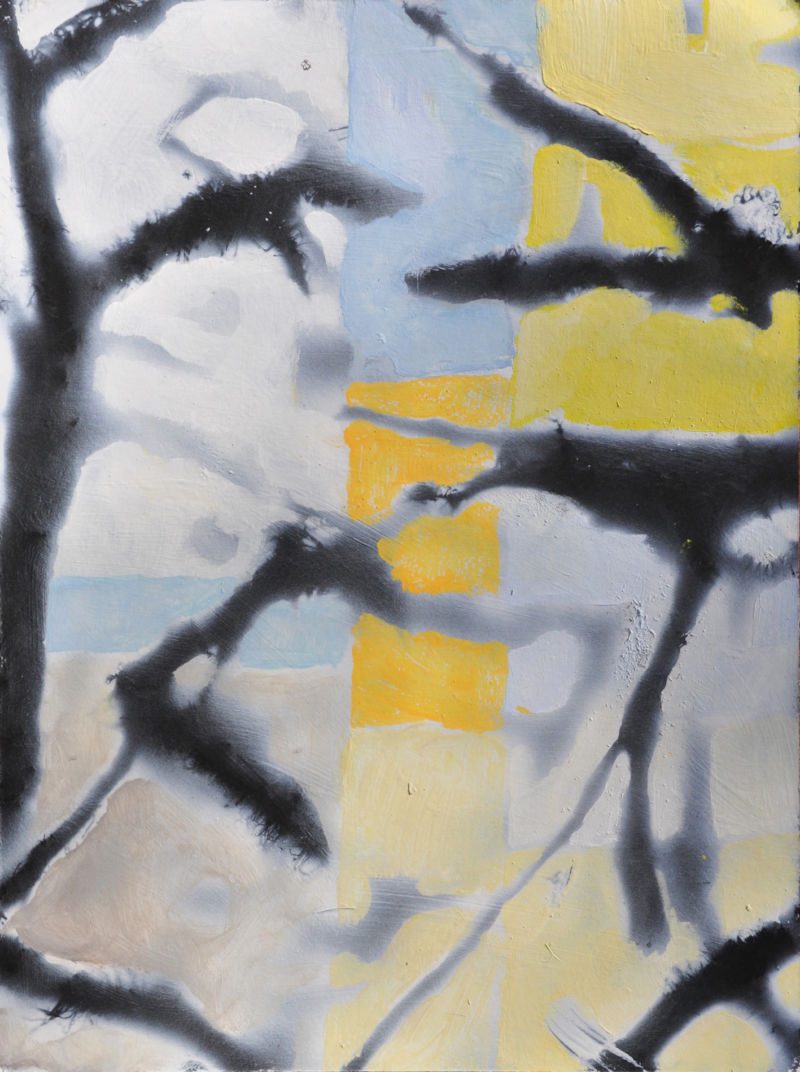 Efeustücke, 2015, Gouache / Acryl auf Papier, 40 x 30 cm, Werk aus der Serie «Efeu»