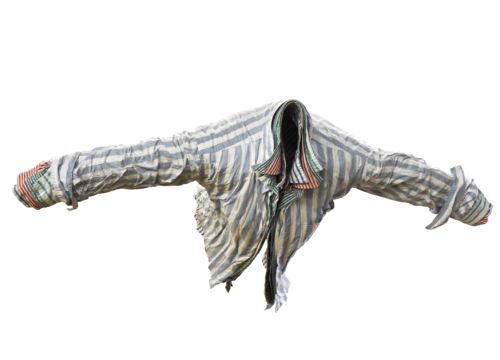 Fly, Robin, Fly, 2011, Meine alten Hemden, versteift, Objekt aus der Serie «Frauen I»