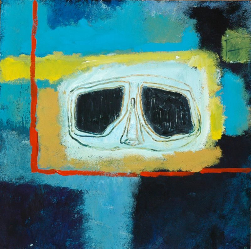 Fundsachen, 2008, Tempera auf Papier, 24,5 x 24,5 cm, Werk aus der Serie «Strandgut I»