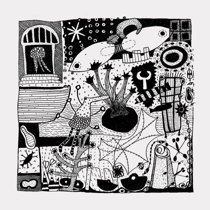 Träume, 2010, Tuschestift auf Papier, 25,4 x 25,4 cm, Zeichnung aus der Serie «Träume»
