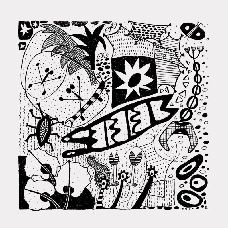Träume, 2010, Tuschestift auf Papier, 25,4 x 25,4 cm, Zeichnung aus der Serie «Träume»