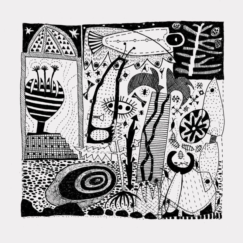 Träume, 2010, Tuschestift auf Papier, 25,4 x 25,4 cm, Zeichnung aus der Serie «Träume»